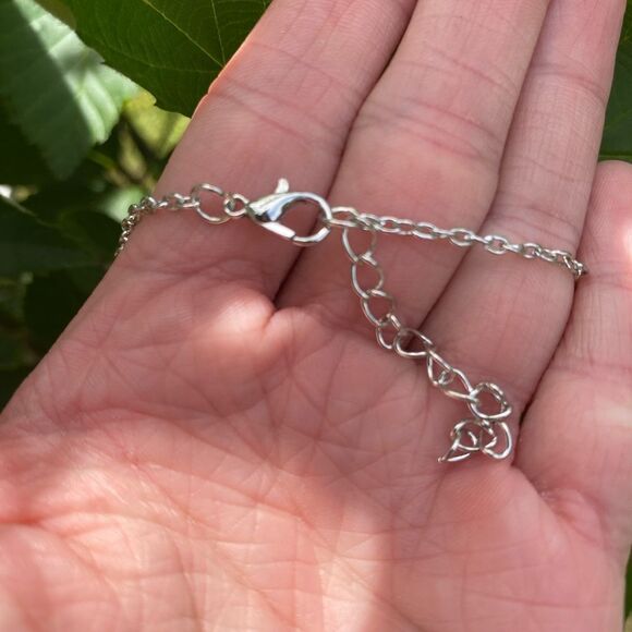 Bohemian Antique Silver tone Dragonfly Pendant Necklace Stone Accent adjustable - Picture 5 of 7